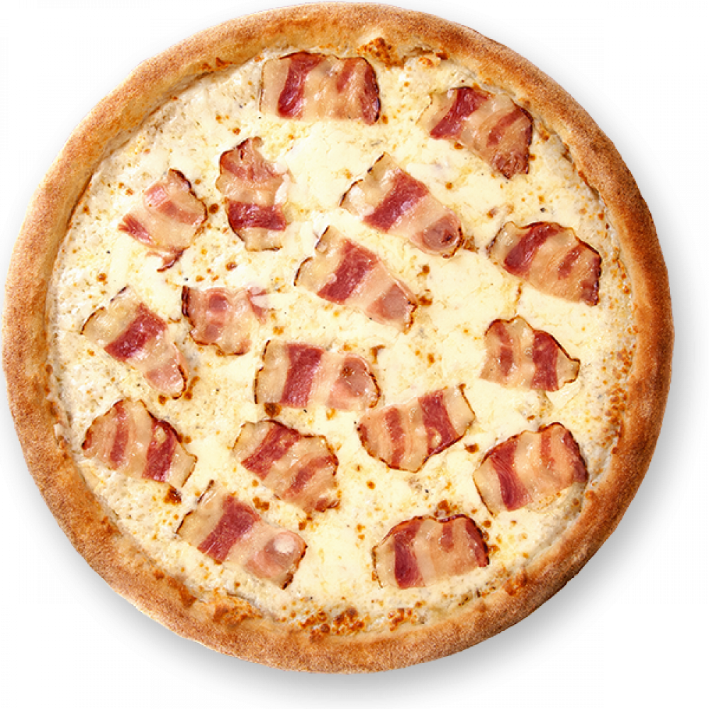 Бекон моцарелла. Пицца карбонара. Пицца карбонара на белом фоне. Пицца 36 см. Пицца карбонара с беконом.